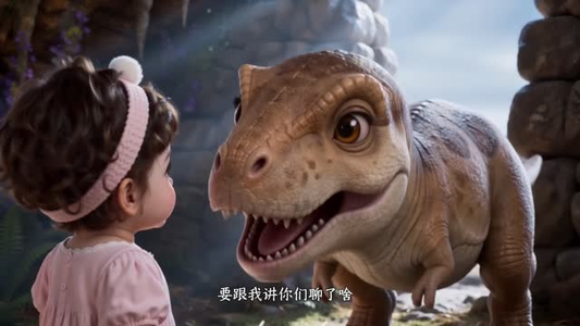 恐龙萌宝之霸王龙窝来了个小姐姐（111集）短剧太精彩了